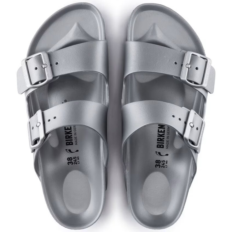 Birkenstock Arizona EVA  ženski natikači srebrni ozko kopito 1003491