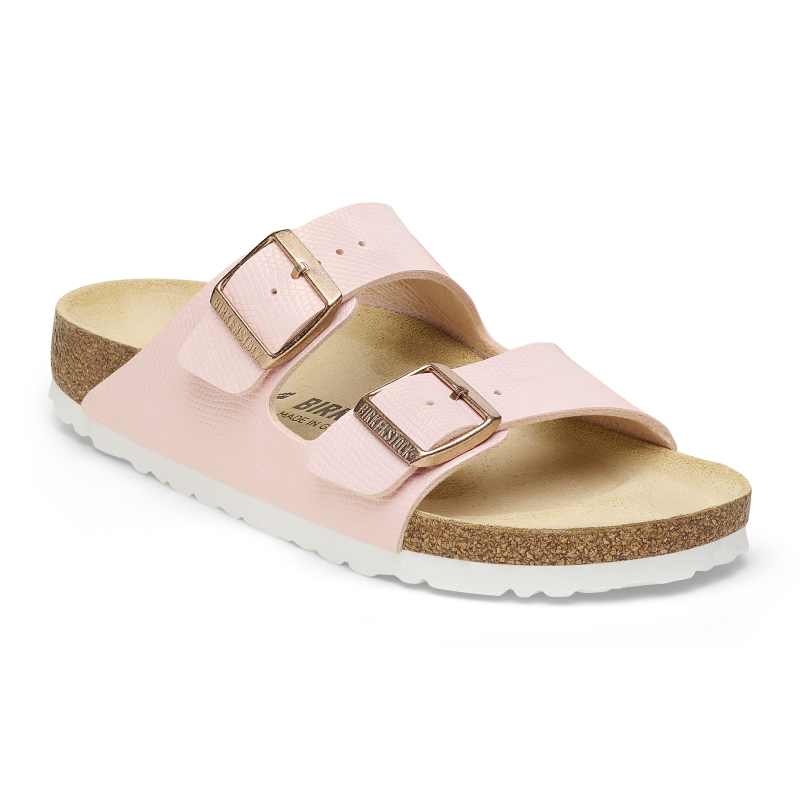 Birkenstock Arizona ženski natikač regular roza barve z potiskom 1026467