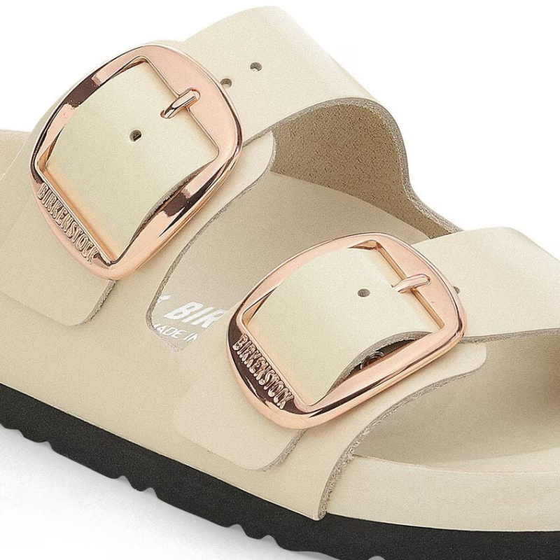 Birkenstock Arizona Big Buckle High-Shine-Ecru Premium Regular 1027779