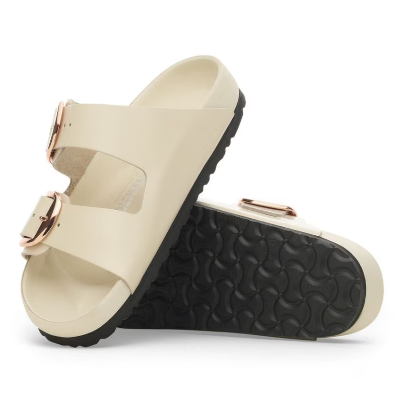 Birkenstock Arizona Big Buckle High-Shine-Ecru Premium Regular 1027779