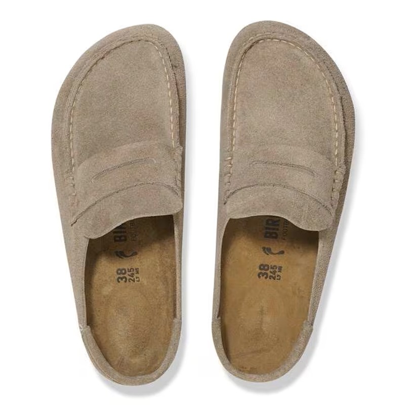 Birkenstock Naples v semiš bež usnju regular kopito 1029675