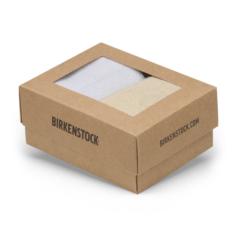 Birkenstock ženske nogavice v eggshell/gold-white/silver 1032648