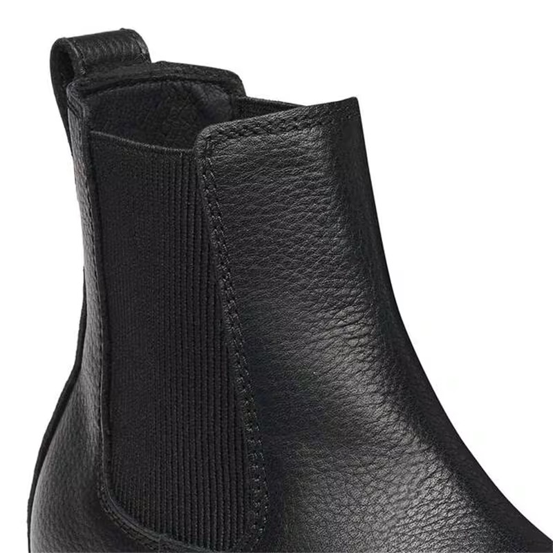 Birkenstock Highwood gležnar v gladkem črnem usnju regular kopito 1033156