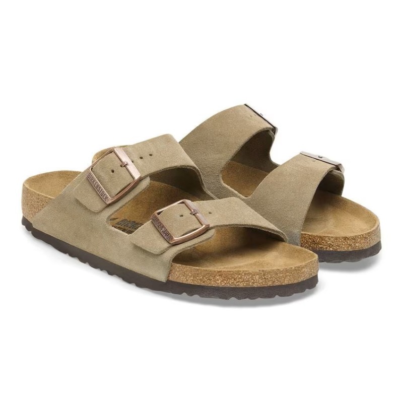 Birkenstock Arizona ženski natikač semiš taupe regular kopito 051461
