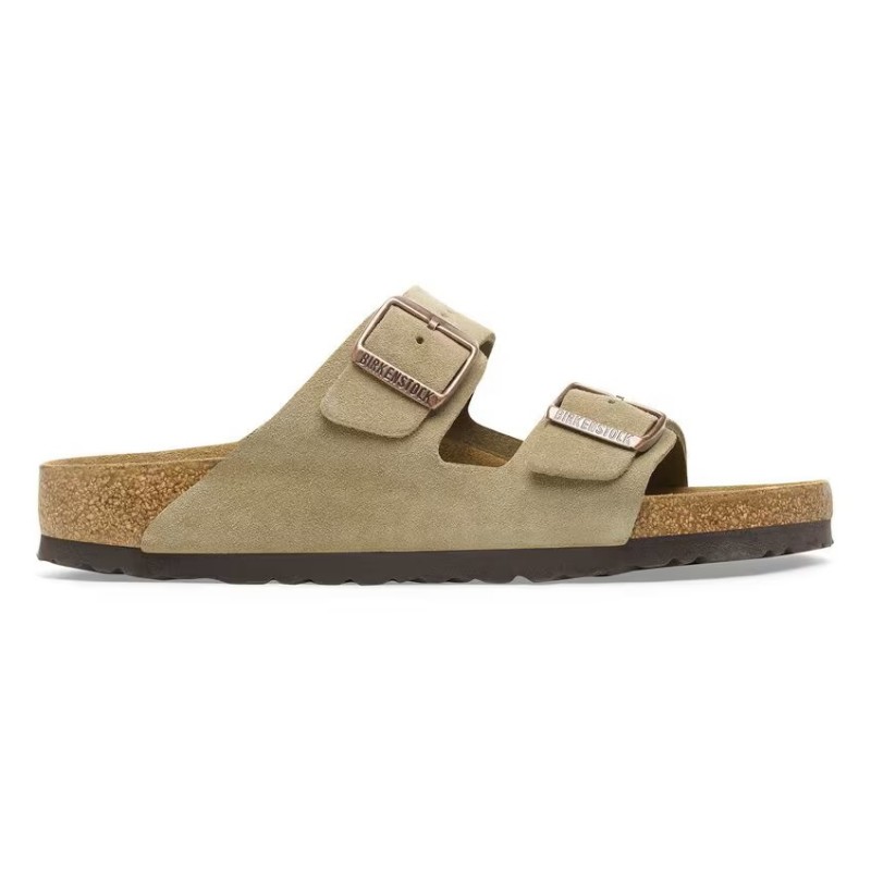 Birkenstock Arizona ženski natikač semiš taupe regular kopito 051461