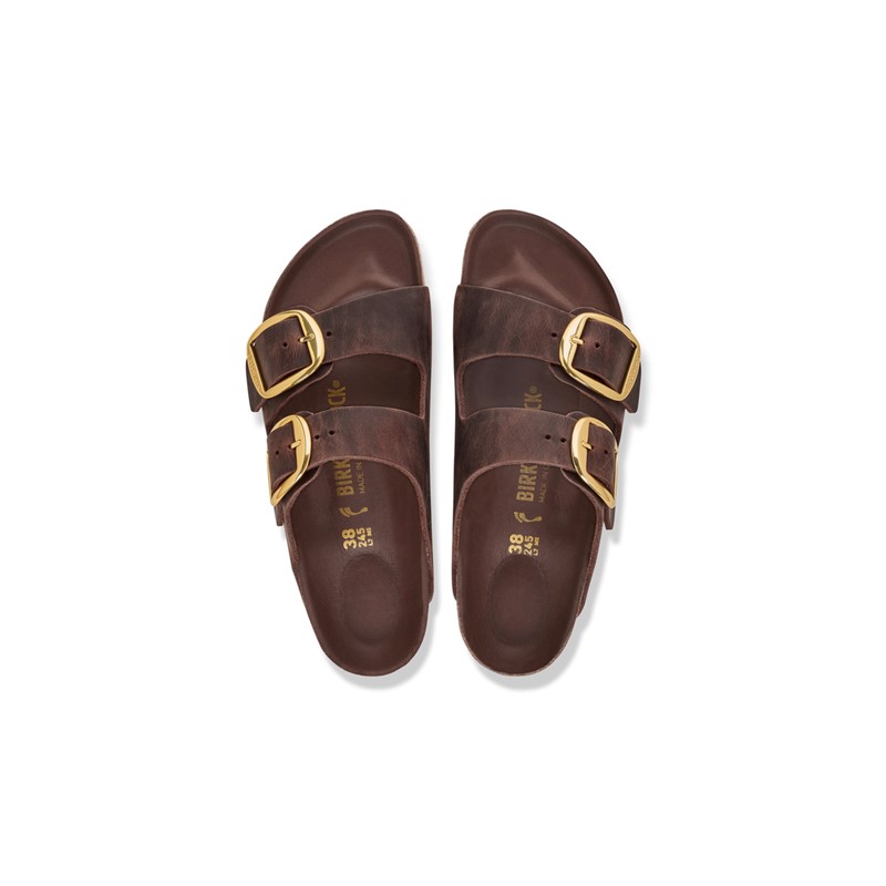 Birkenstock Arizona Big Buckle oljeno usnje v habana barvi regular kopito 1032886