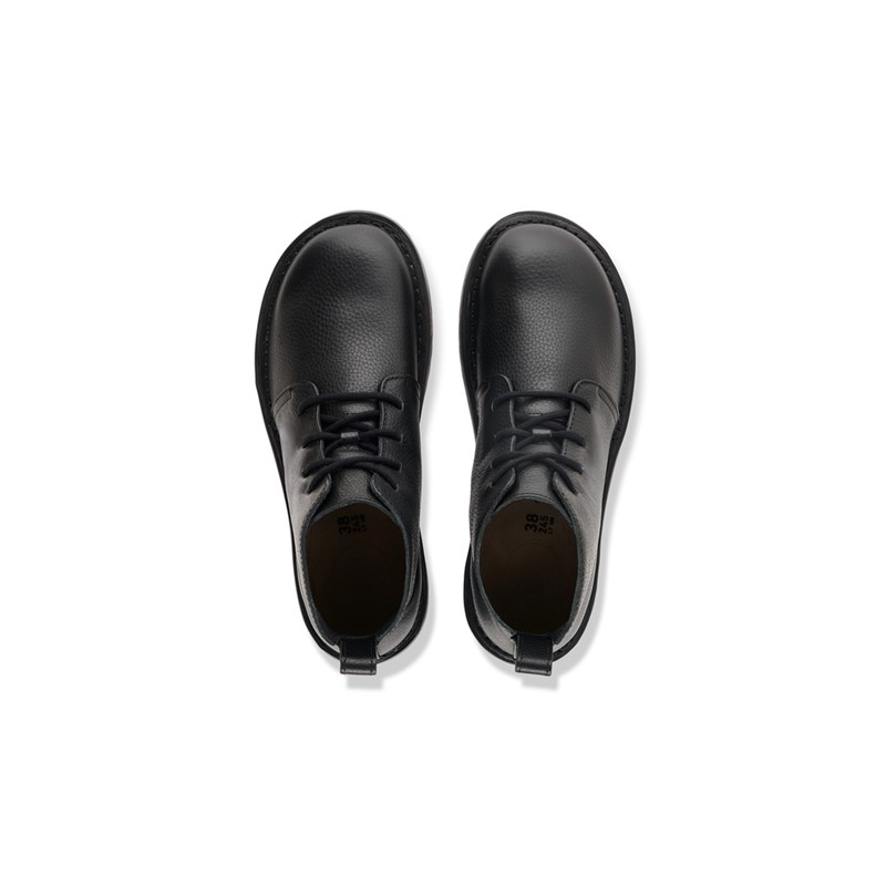 Birkenstock Uppsala gležnar v črnem gladkem usnju regular kopito 1032824