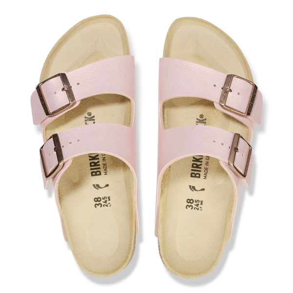 Birkenstock Arizona ženski natikač regular roza barve z potiskom 1026467
