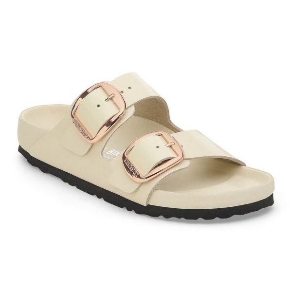 Birkenstock Arizona Big Buckle High-Shine-Ecru Premium Regular 1027779