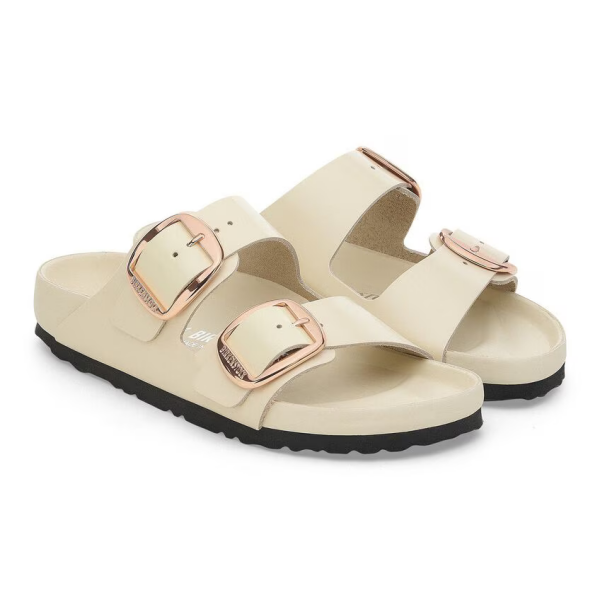 Birkenstock Arizona Big Buckle High-Shine-Ecru Premium Regular 1027779