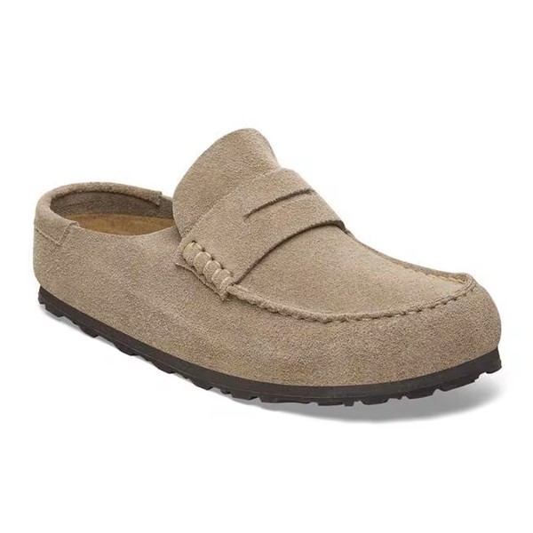Birkenstock Naples v semiš bež usnju regular kopito 1029675