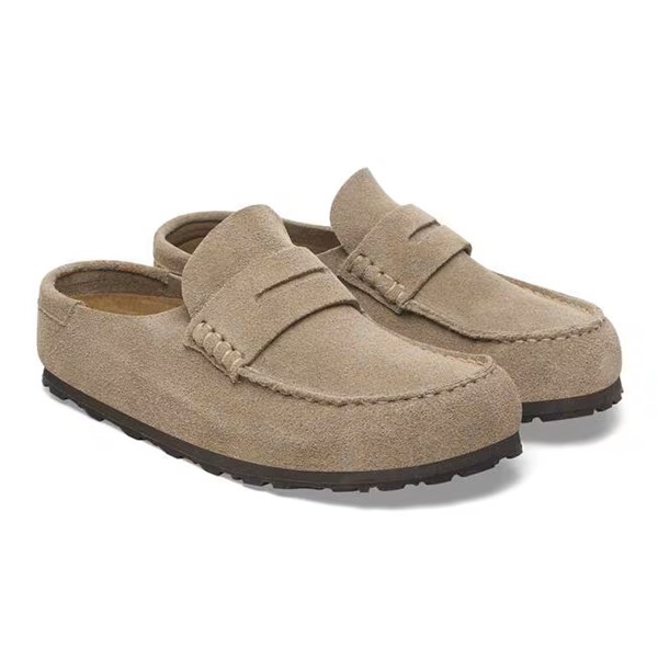 Birkenstock Naples v semiš bež usnju regular kopito 1029675