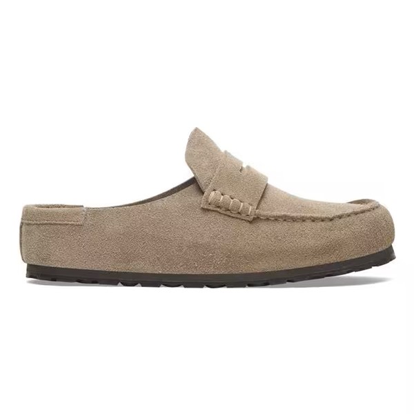 Birkenstock Naples v semiš bež usnju regular kopito 1029675