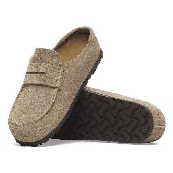 Birkenstock Naples v semiš bež usnju regular kopito 1029675