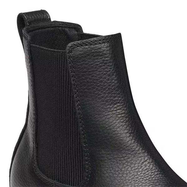 Birkenstock Highwood gležnar v gladkem črnem usnju regular kopito 1033156