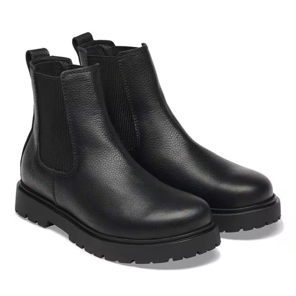 Birkenstock Highwood gležnar v gladkem črnem usnju regular kopito 1033156