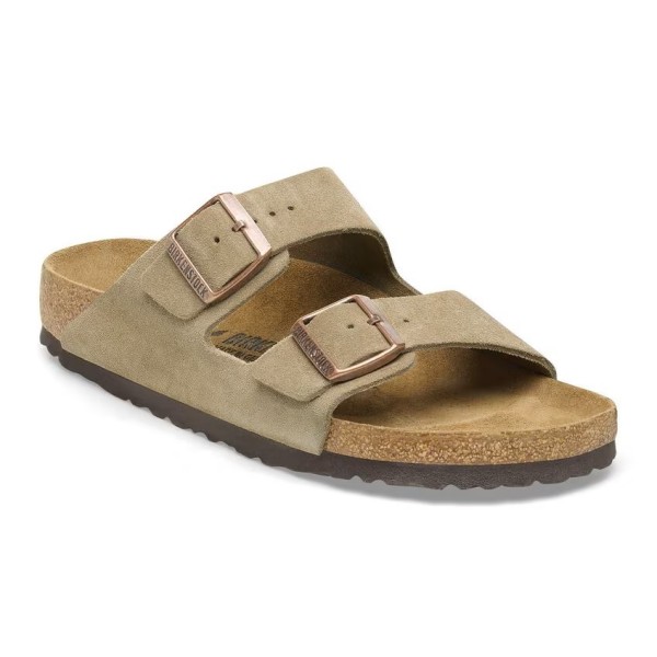 Birkenstock Arizona ženski natikač semiš taupe regular kopito 051461