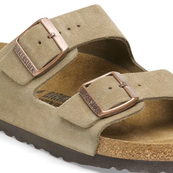 Birkenstock Arizona ženski natikač semiš taupe regular kopito 051461