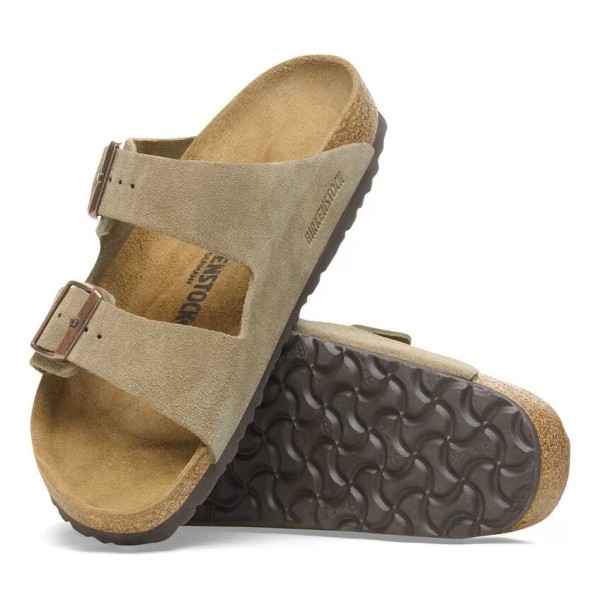 Birkenstock Arizona ženski natikač semiš taupe regular kopito 051461