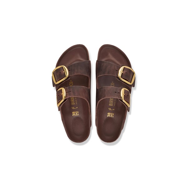 Birkenstock Arizona Big Buckle oljeno usnje v habana barvi regular kopito 1032886