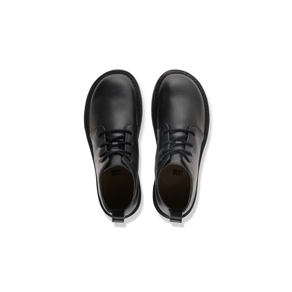 Birkenstock Uppsala gležnar v črnem gladkem usnju regular kopito 1032824