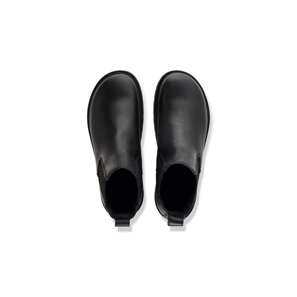 Birkenstock Highwood gležnar v gladkem črnem usnju regular kopito 1033156