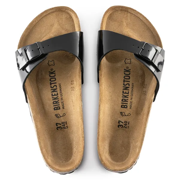 Birkenstock Madrid lakasti črni ozko kopito 40303