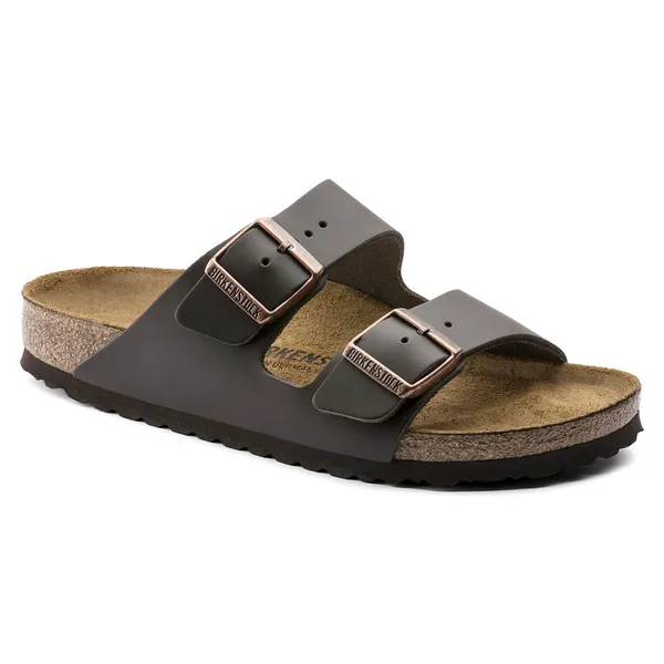 Birkenstock Arizona usnjeni v temno rjavi barvi regular 51101 