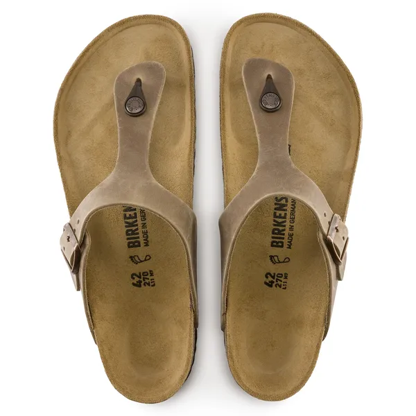 Birkenstock Gizeh unisex natikači oljeno usnje regular 943811