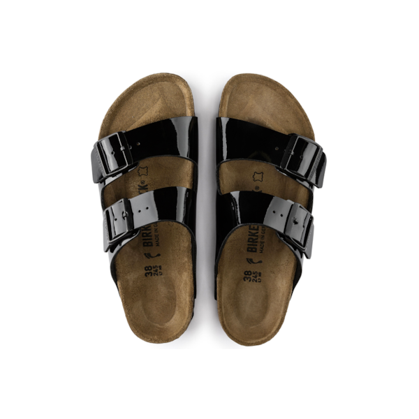 Birkenstock Arizona Birkoflor lak črni regular 1005291