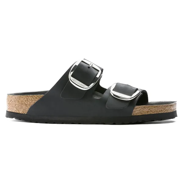 Birkenstock Arizona Big Buckle oljeno usnje črni regular 1011074