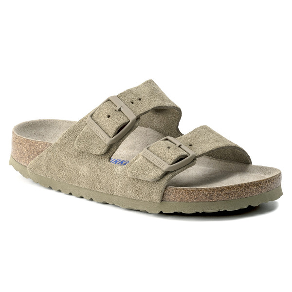 Birkenstock Arizona natikač semiš faded khaki mehak vložek regular 1019045