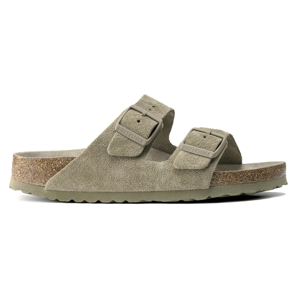 Birkenstock Arizona natikač semiš faded khaki mehak vložek regular 1019045