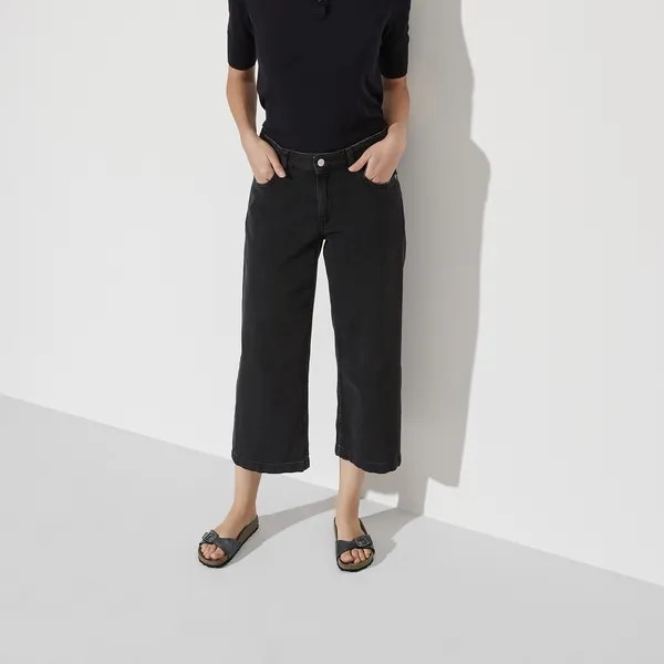 Birkenstock Madrid birkoflor filc metalik črni ozko kopito 1021532