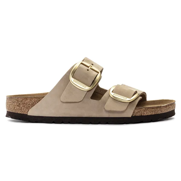 Birkenstock Arizona Big Buckle semiš usnje v bež barvi regular 1023957