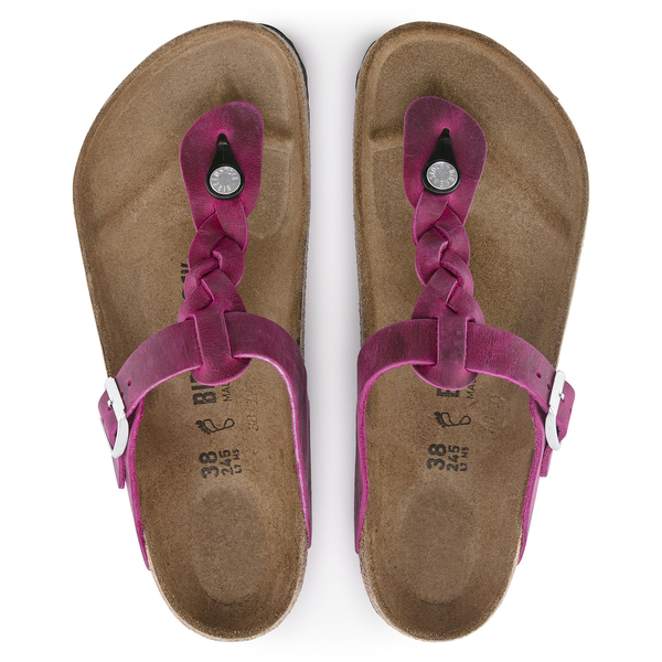 Birkenstock Gizeh Pleteni natikači v fuksija barvi 1023991