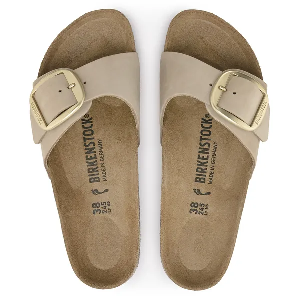  Birkenstock Madrid BB brušeno usnje bež barve ozko kopito 1024009