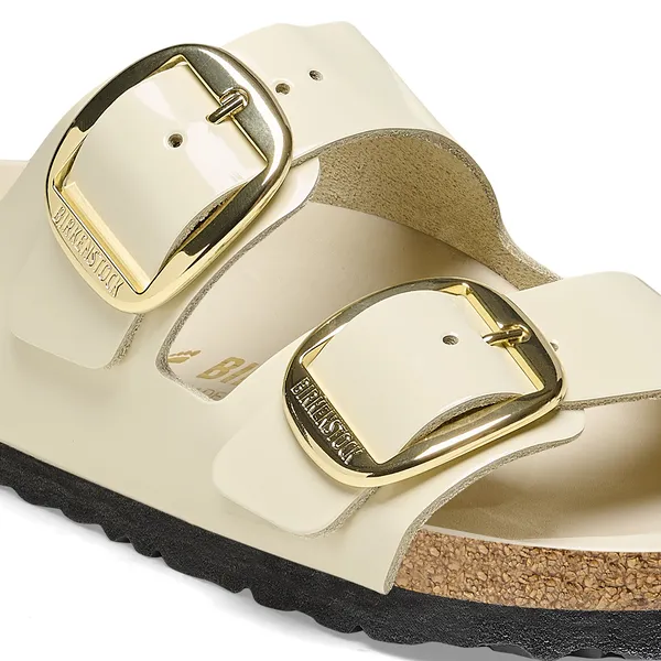 Birkenstock Arizona Big Buckle high shine ecru regular 1026173