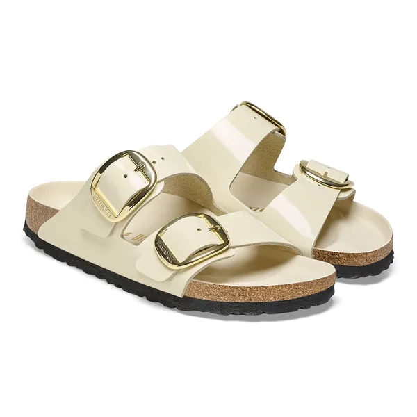 Birkenstock Arizona Big Buckle high shine ecru regular 1026173