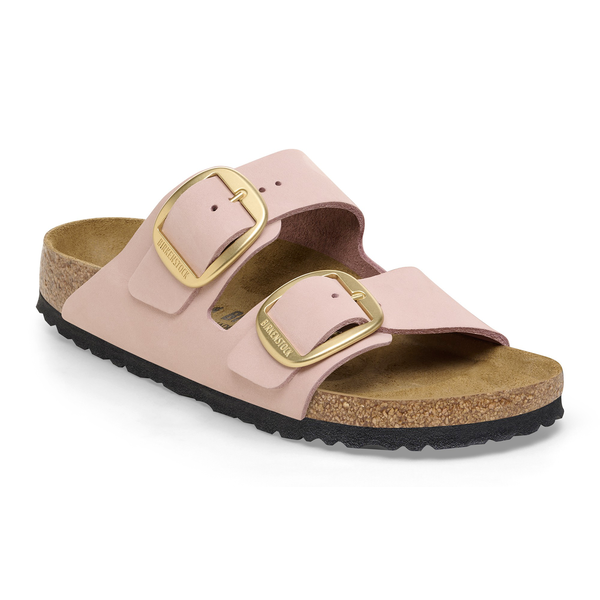Birkenstock Arizona Big Buckle semiš usnje v svetlo roza barvi regular 1026559