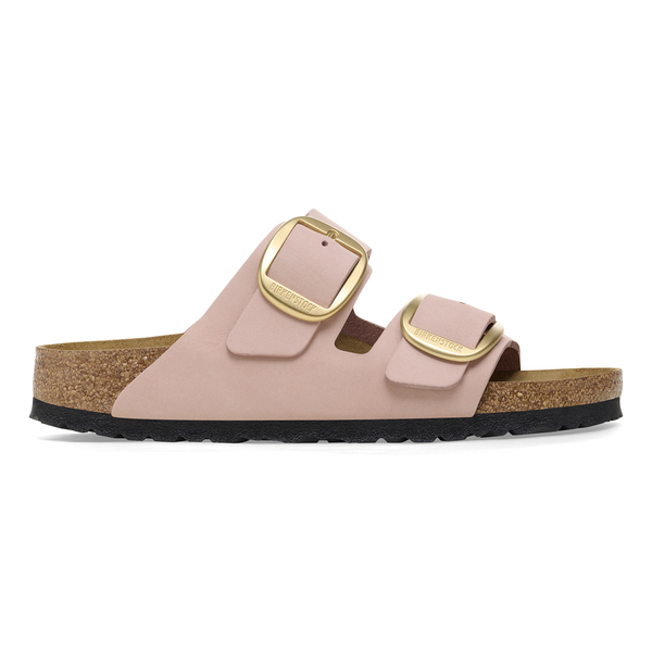 Birkenstock Arizona Big Buckle semiš usnje v svetlo roza barvi regular 1026559