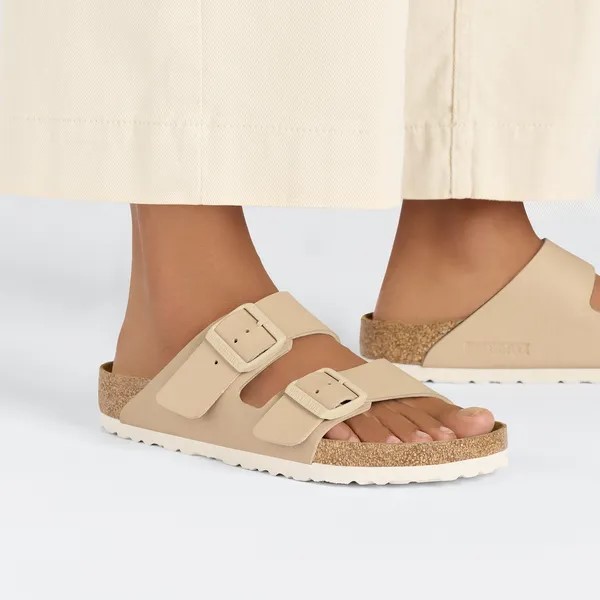 Birkenstock Arizona ženski natikač Birkoflor filc v novi bež barvi regular 1027721
