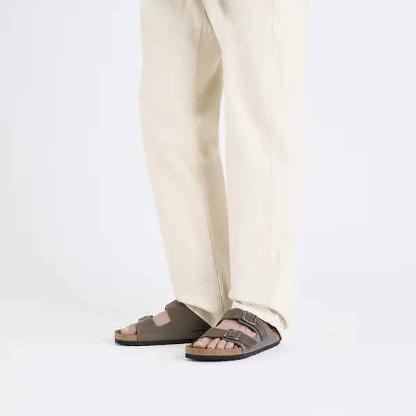 Birkenstock Arizona natikač regular oljeno usnju v kombinaciji z semiš usnjem 1029159