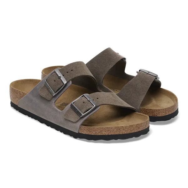 Birkenstock Arizona natikač regular oljeno usnju v kombinaciji z semiš usnjem 1029159