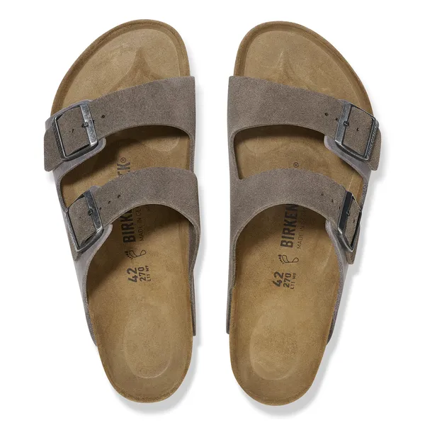 Birkenstock Arizona natikač regular oljeno usnju v kombinaciji z semiš usnjem 1029159