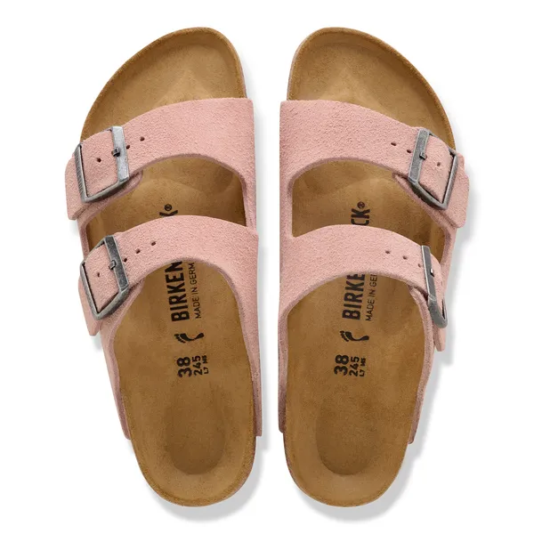 Birkenstock Arizona ženski natikač semiš roza regular kopito 1031619