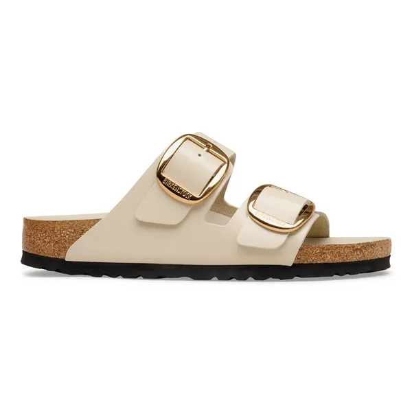 Birkenstock Arizona Big Buckle high shine oyster bež barva regular kopito 1031854