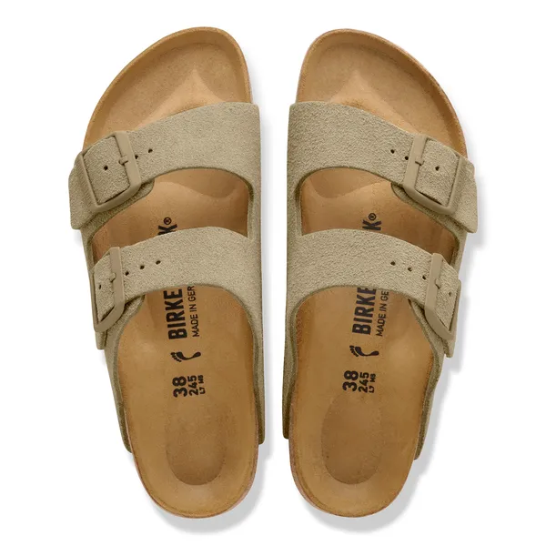 Birkenstock Arizona natikač semiš faded khaki regular 1031998