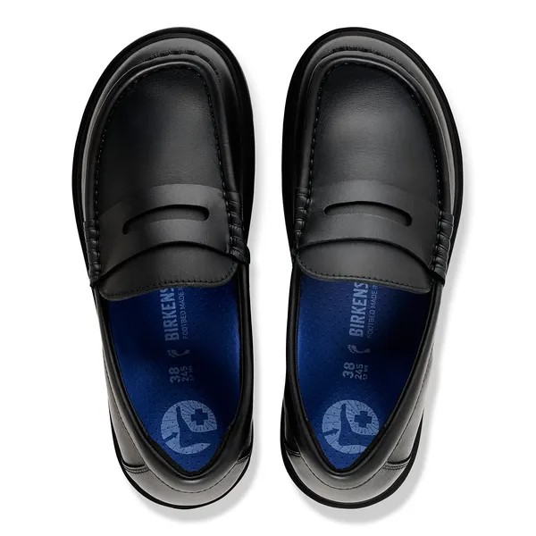 Birkenstock Highwood loafer ženski mokasin v oljenem usnju in v črni barvi regular kopito 1032594