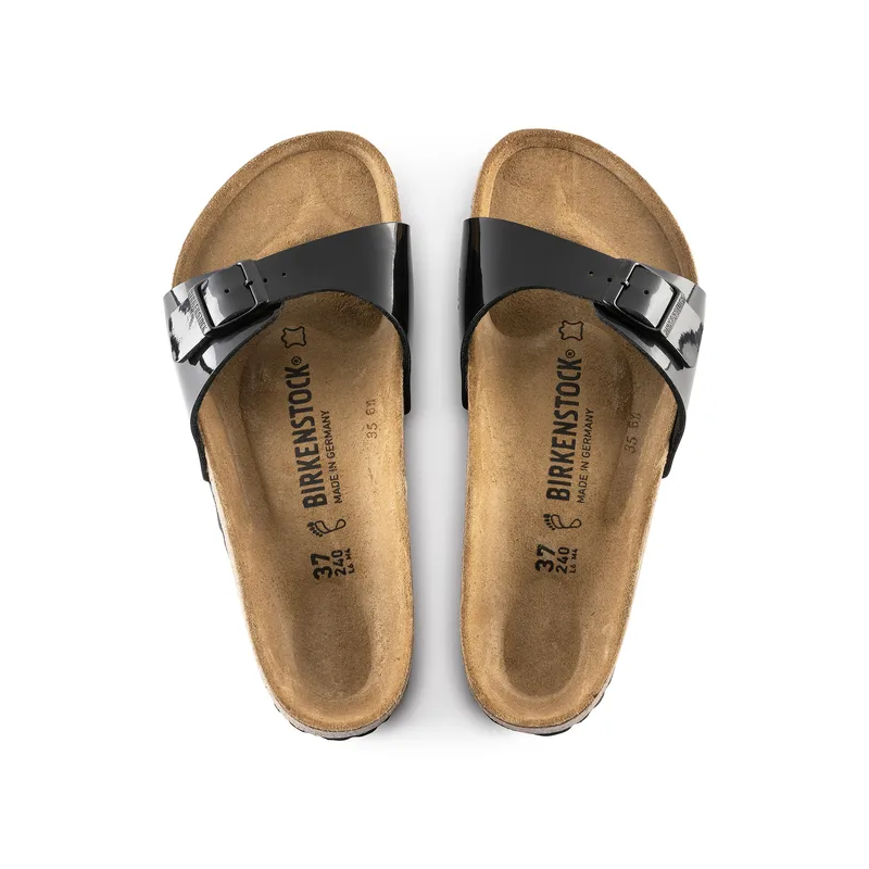 Birkenstock Madrid lakasti črni ozko kopito 40303
